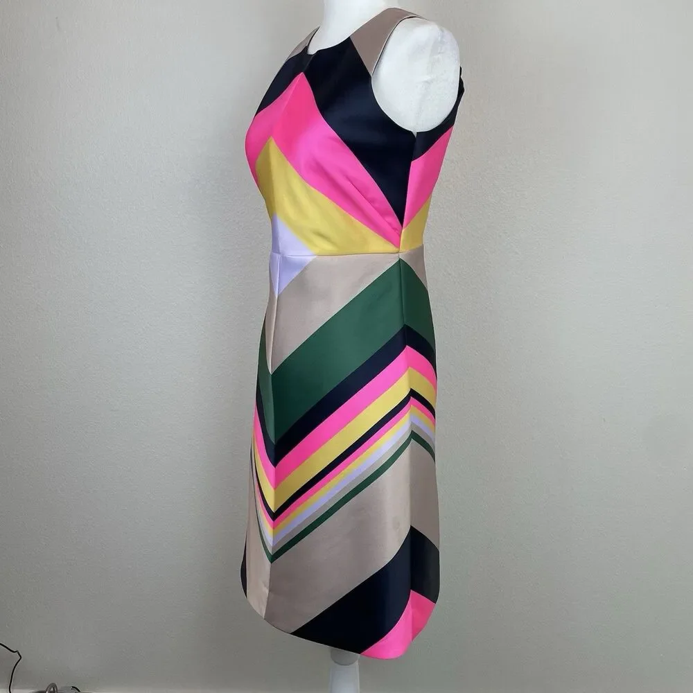 JCREW COLLECTION POP-Stripe Sleeveless Dress Midi Holiday Party-00
